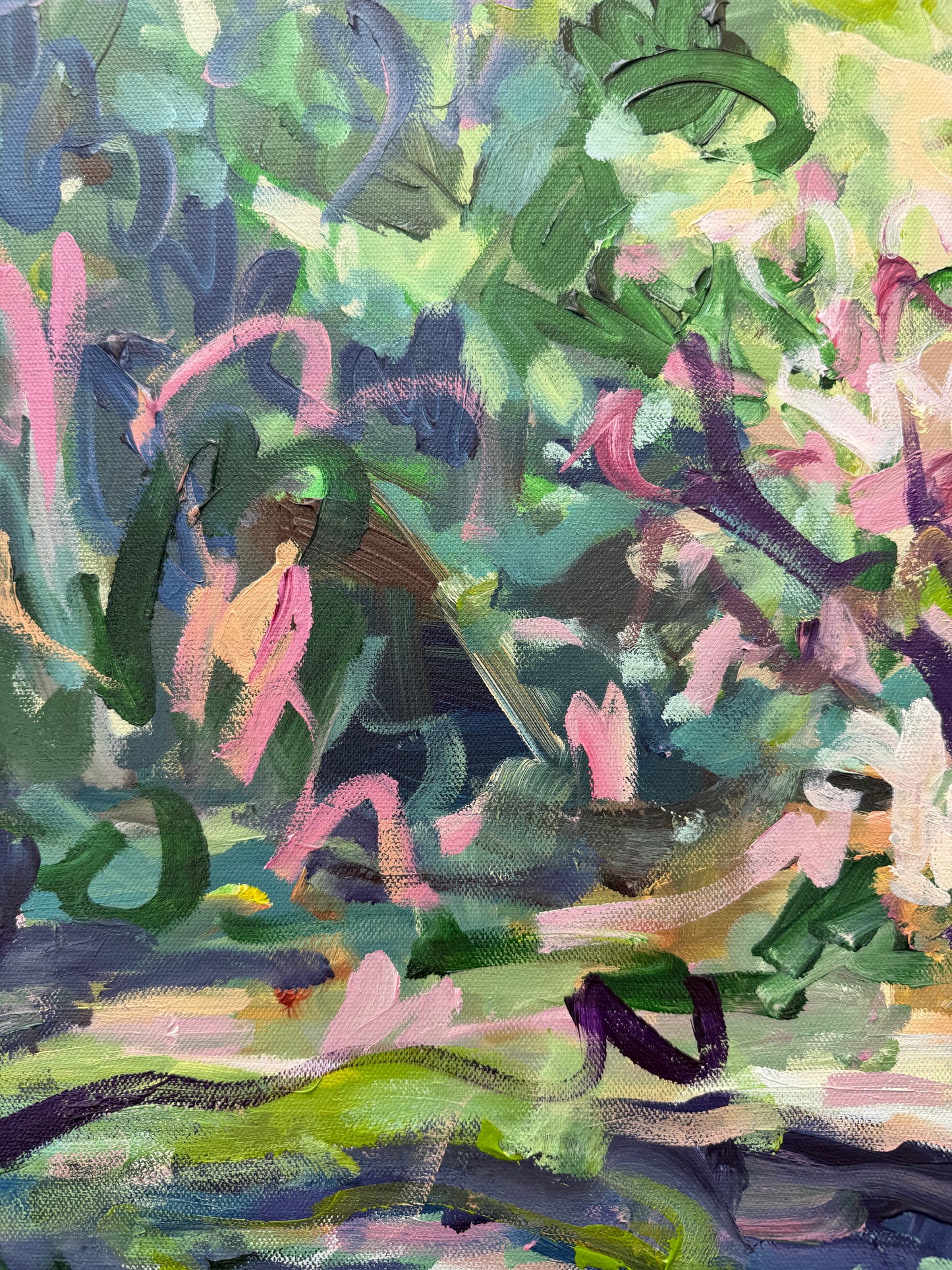 Untamed Nature - Abstract Landscape Painting - 25x31 inches