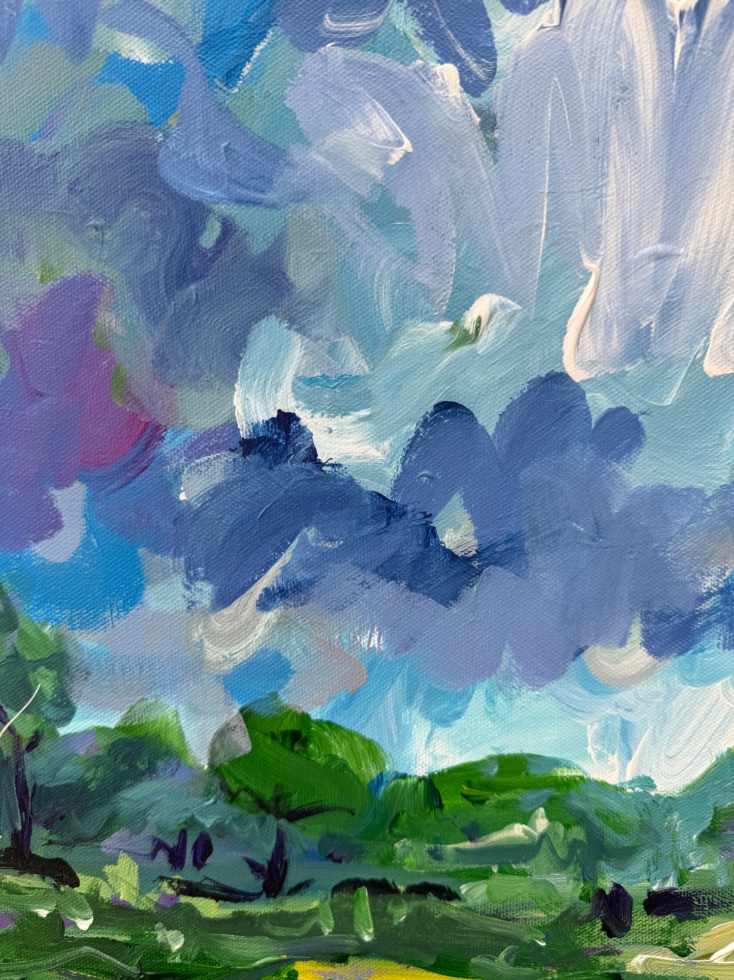 Big Sky - Abstract Landscape Painting - 16x16 inches