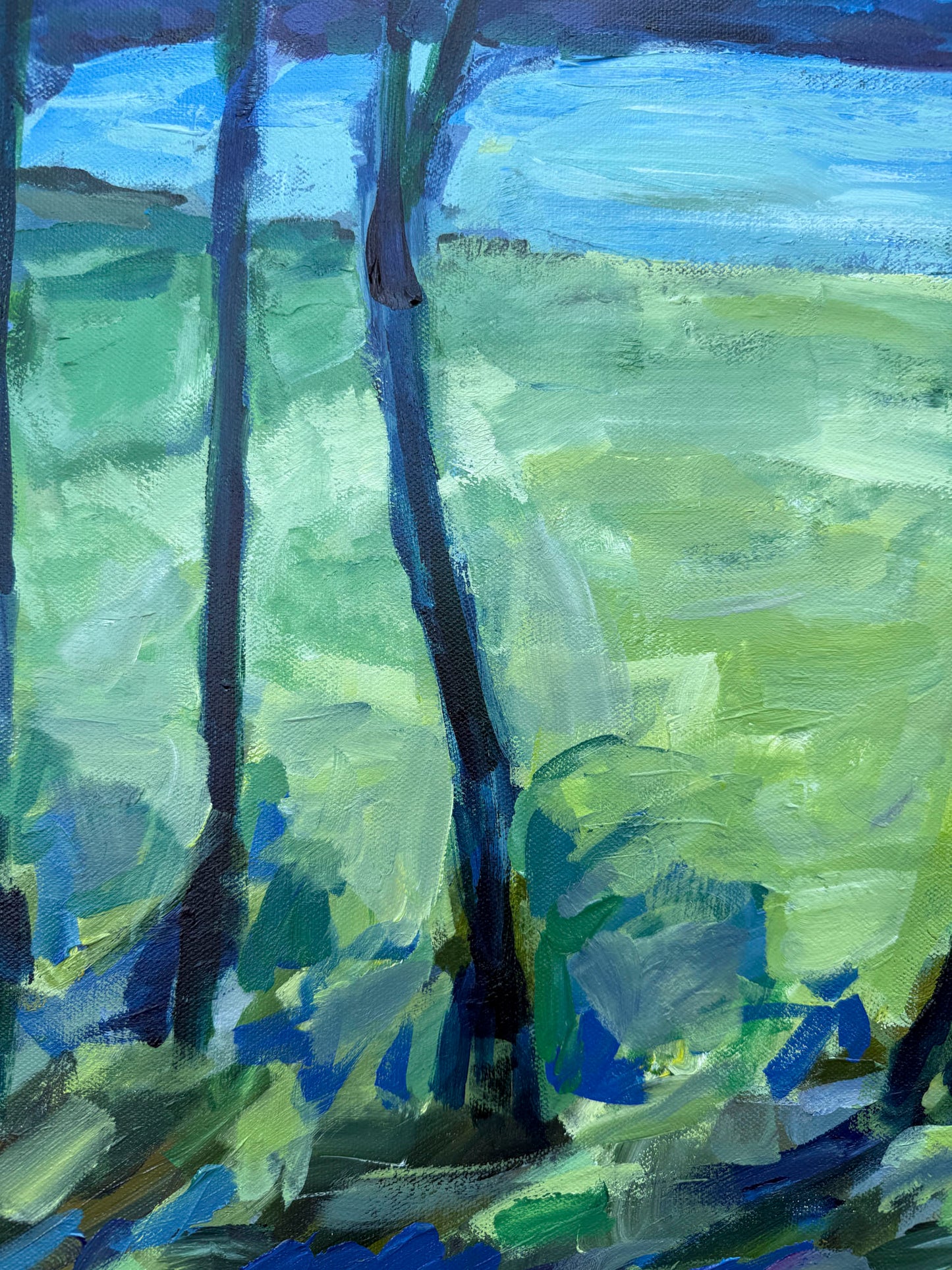 Such Great Heights - Abstract Landscape Painting - 31x25 inches