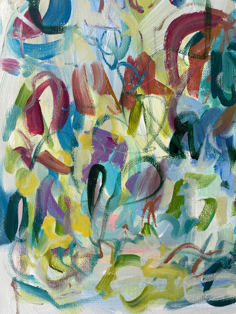 Breaking Through - Abstract Painting - 25x31 inches