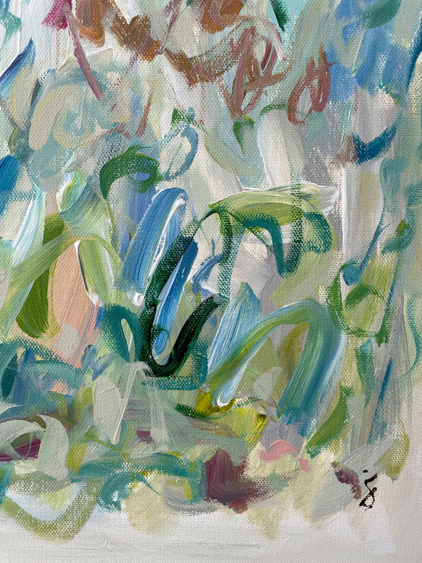 Breaking Through - Abstract Painting - 25x31 inches