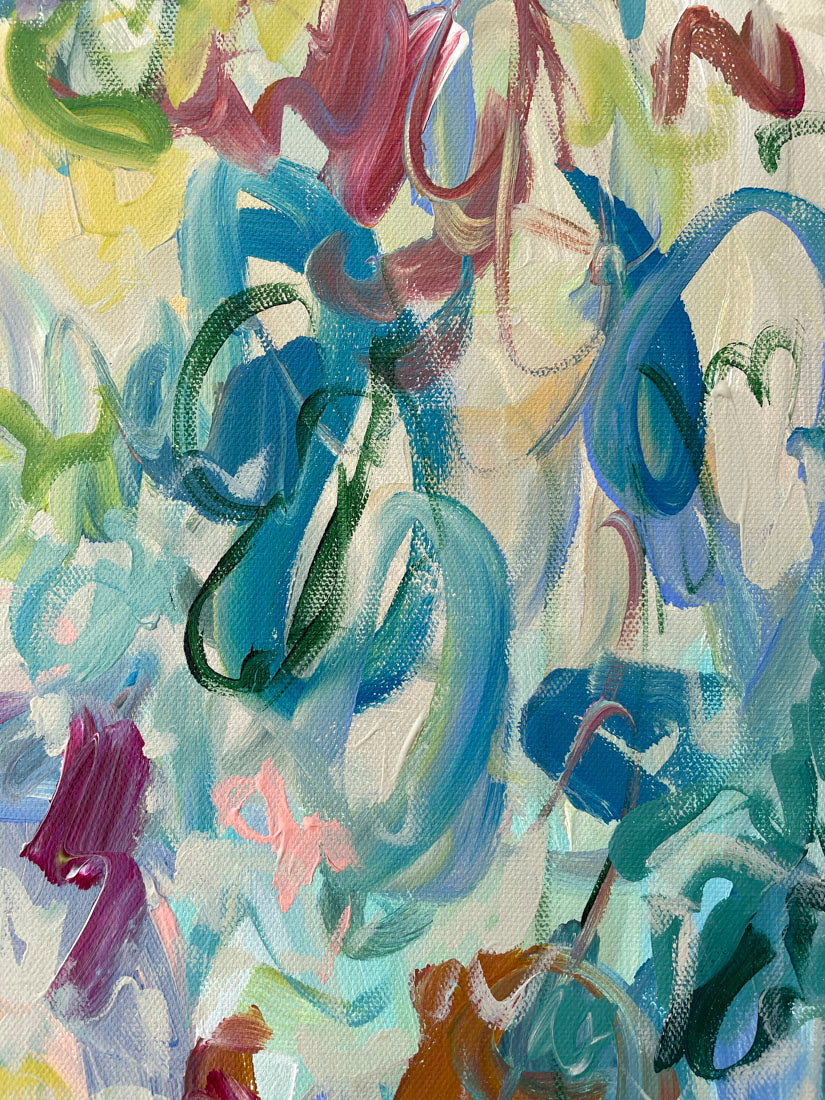 Breaking Through - Abstract Painting - 25x31 inches