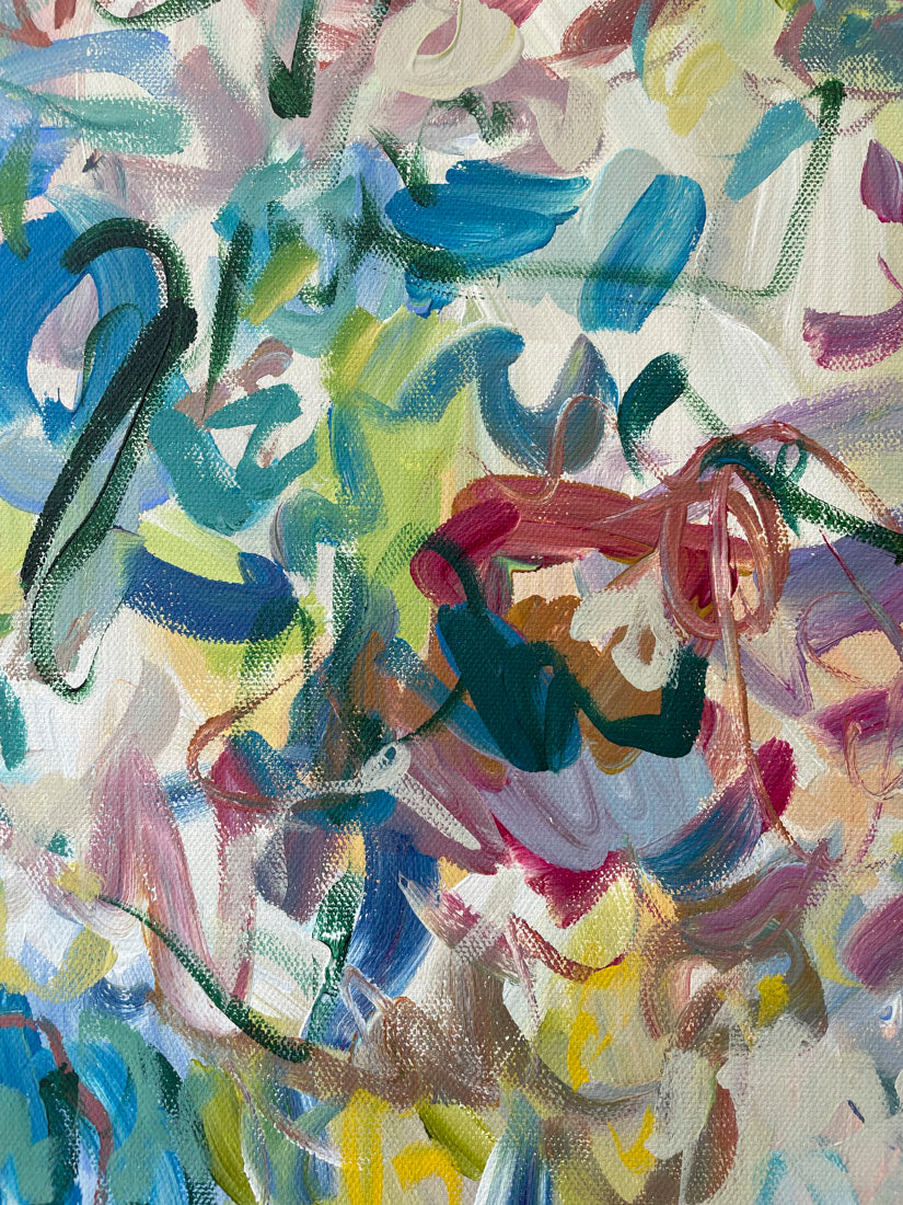 Breaking Through - Abstract Painting - 25x31 inches