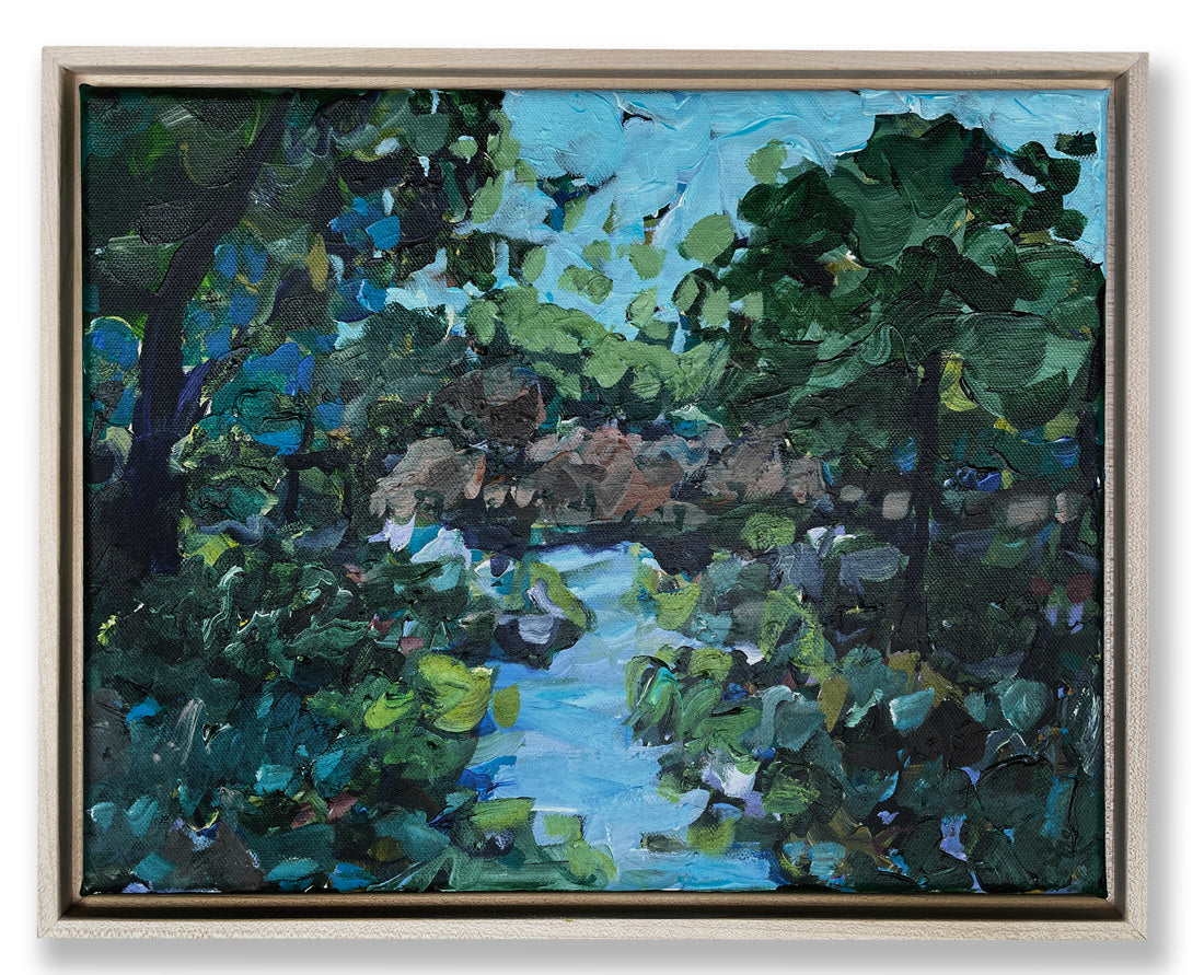 Creekside - Abstract Painting - 15x12 inches