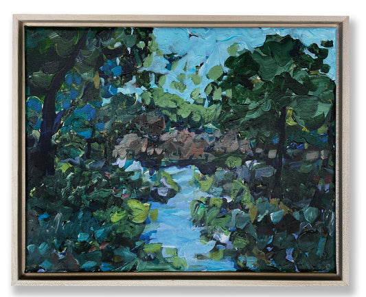 Creekside - Abstract Painting - 15x12 inches