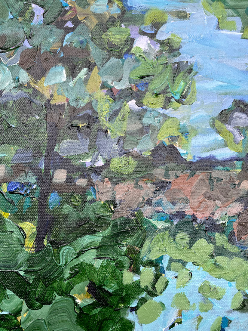 Creekside - Abstract Painting - 15x12 inches