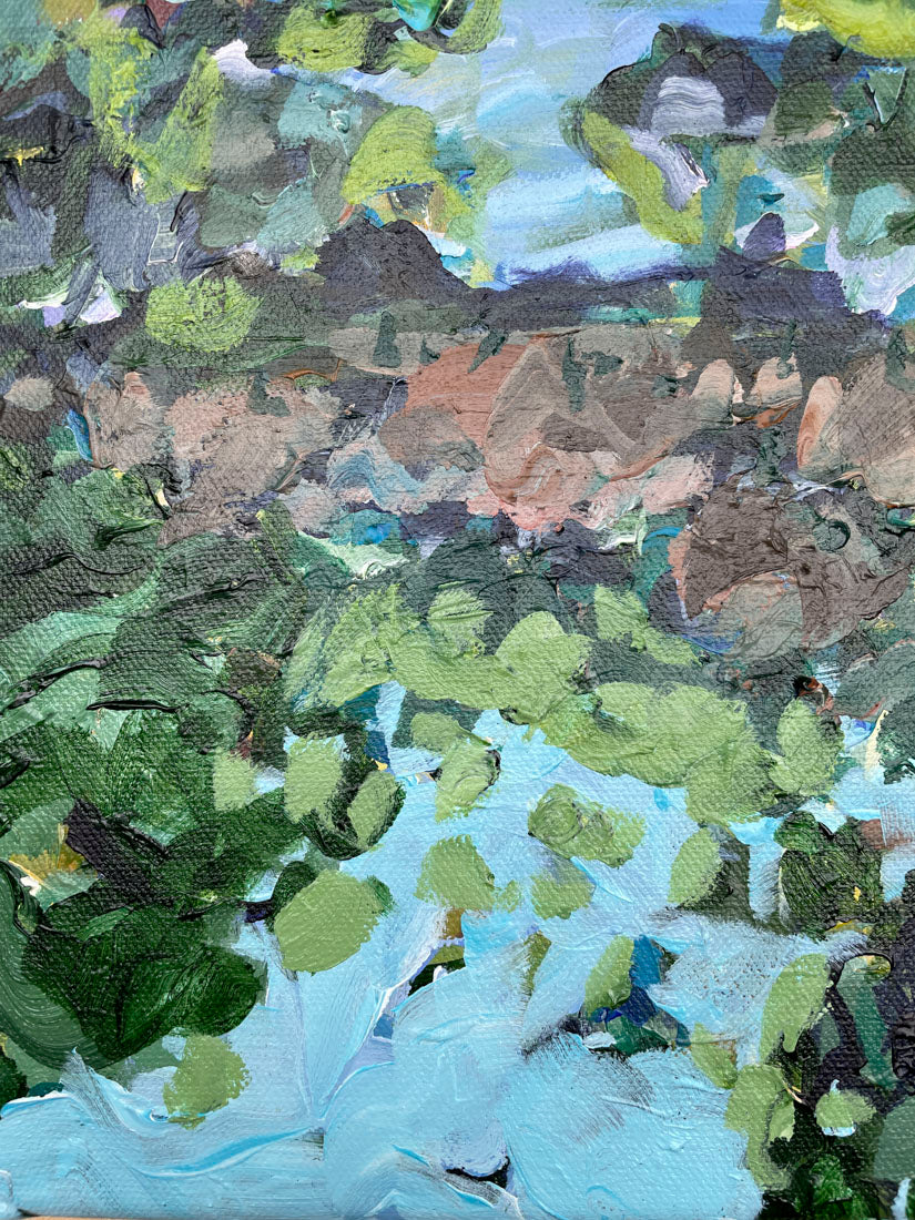 Creekside - Abstract Painting - 15x12 inches