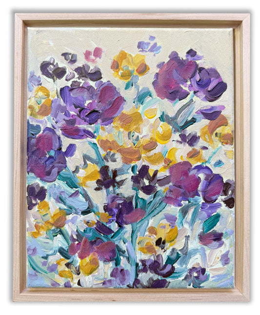 Fall Bouquet - Abstract Floral Painting - 9x11 inches