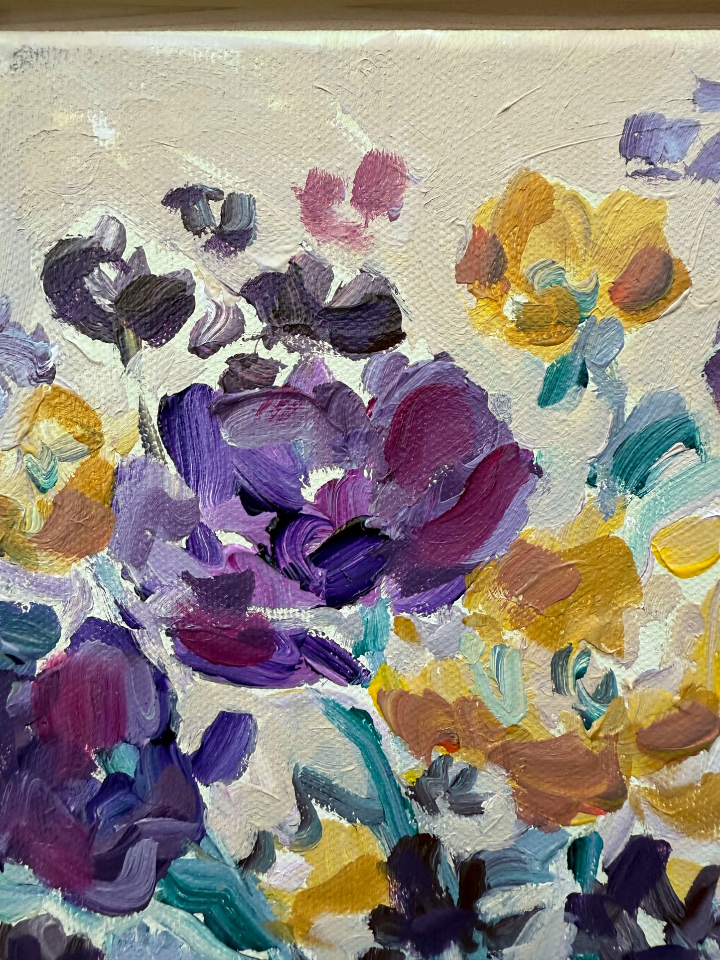 Fall Bouquet - Abstract Floral Painting - 9x11 inches