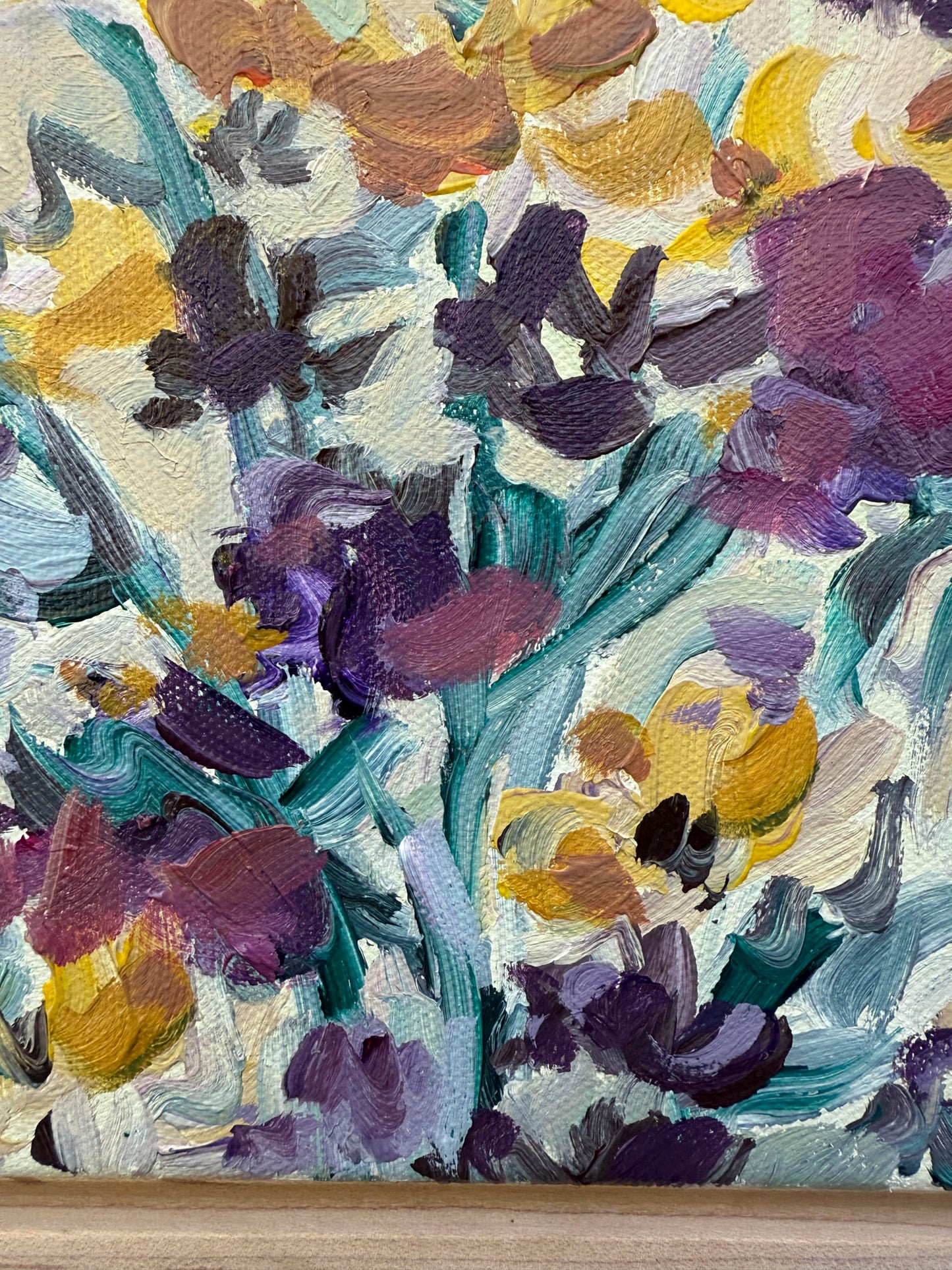 Fall Bouquet - Abstract Floral Painting - 9x11 inches