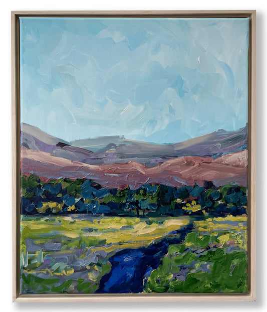Field Creek - Abstract Floral Painting - 17x21 inches