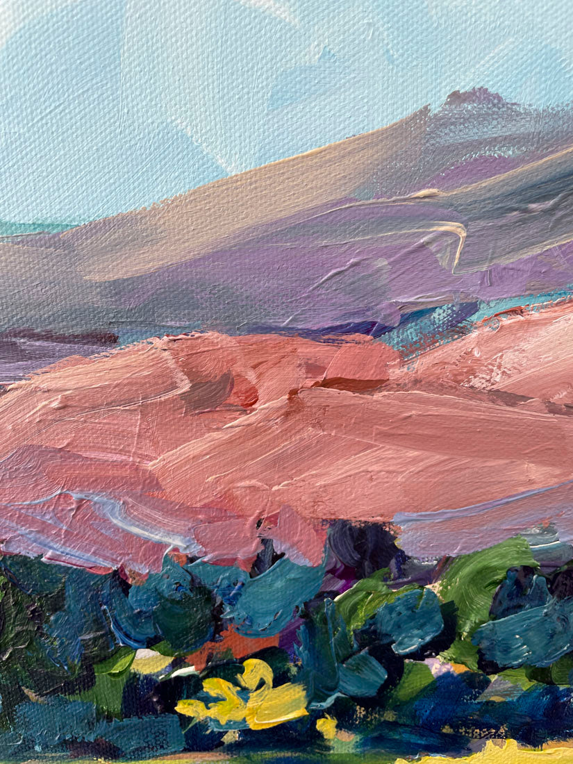 Field Creek - Abstract Floral Painting - 17x21 inches