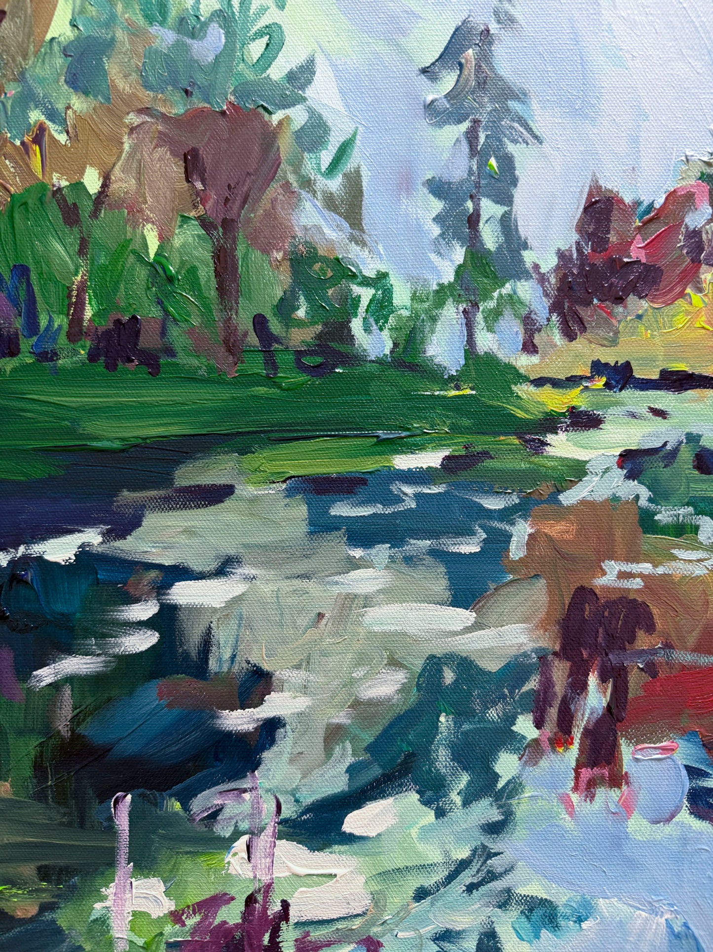 Flow State - Abstract Landscape Painting - 25x21 inches