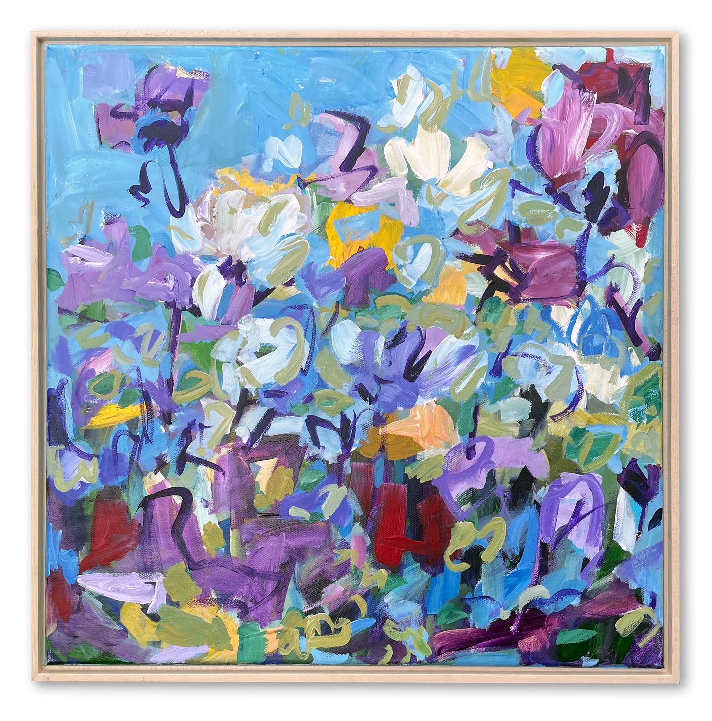 Free Flowing - Abstract Painting - 25x25 inches