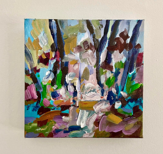 Nature in Color - Abstract Landscape Painting 8x8in