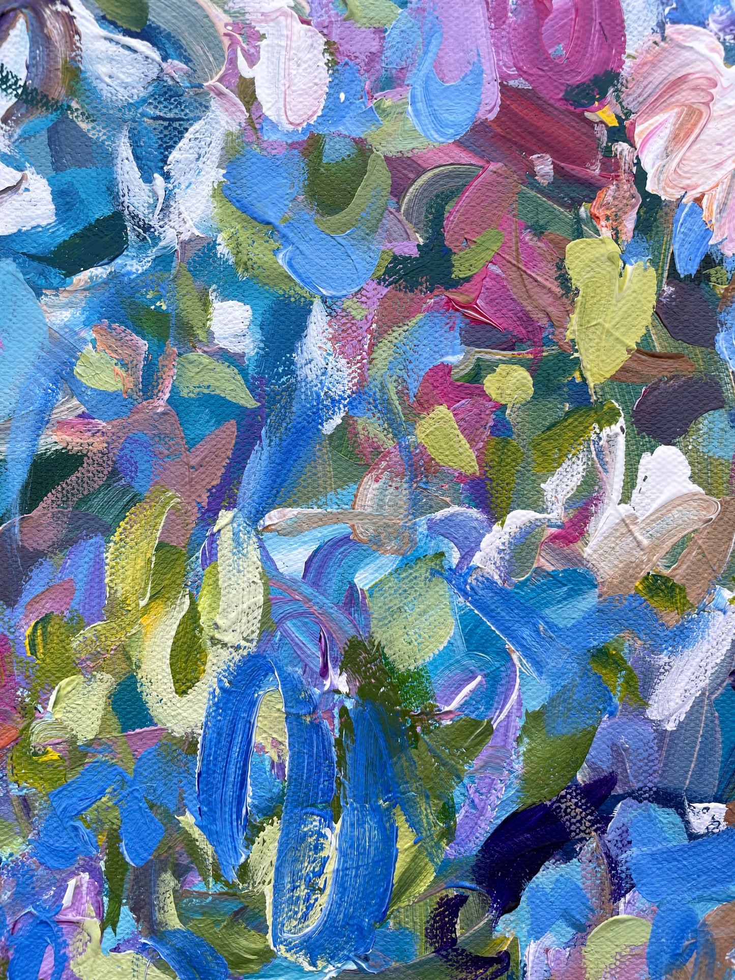 Garden Party - Abstract Painting - 17x21in
