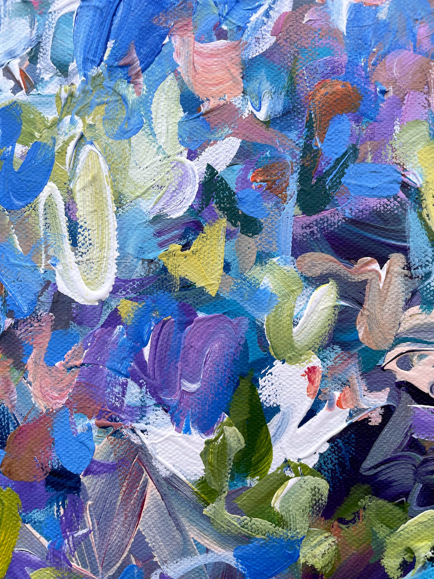 Garden Party - Abstract Painting - 17x21in