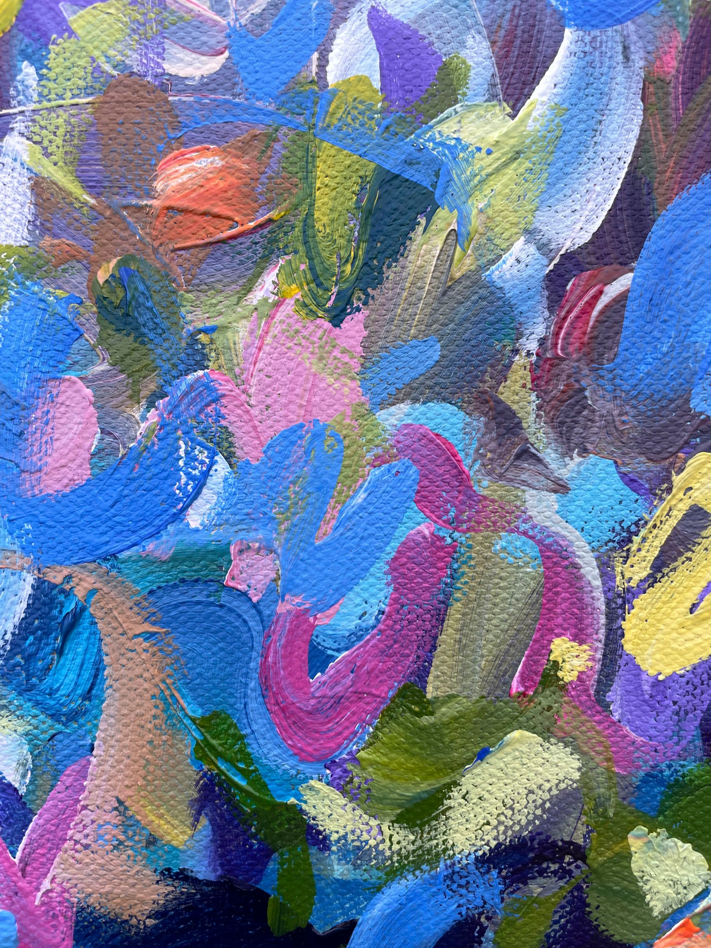 Garden Party - Abstract Painting - 17x21in