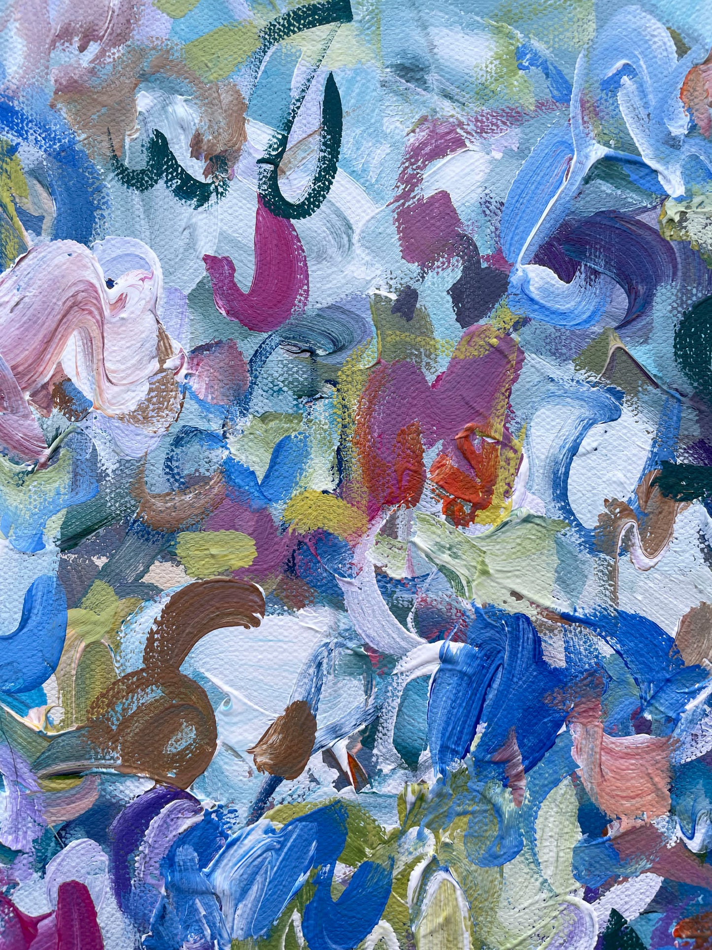 Garden Party - Abstract Painting - 17x21in