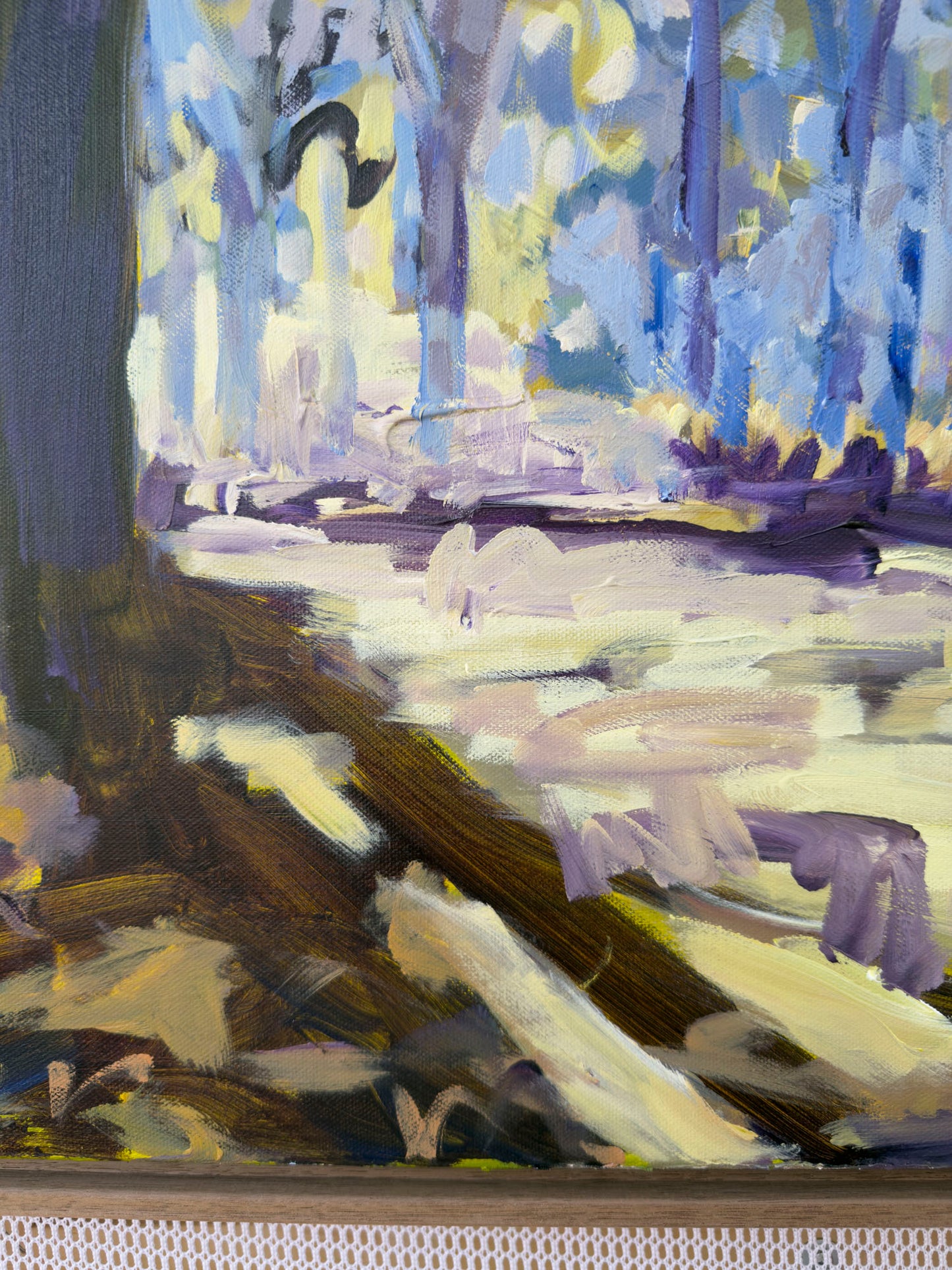 Golden Hour - Abstract Landscape Painting - 31x25 inches