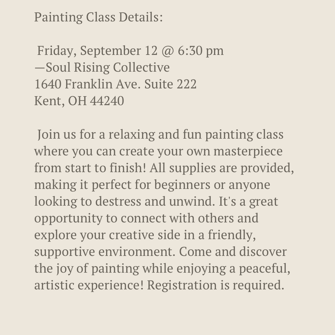 Paint With Me! Painting Class Friday, September 12