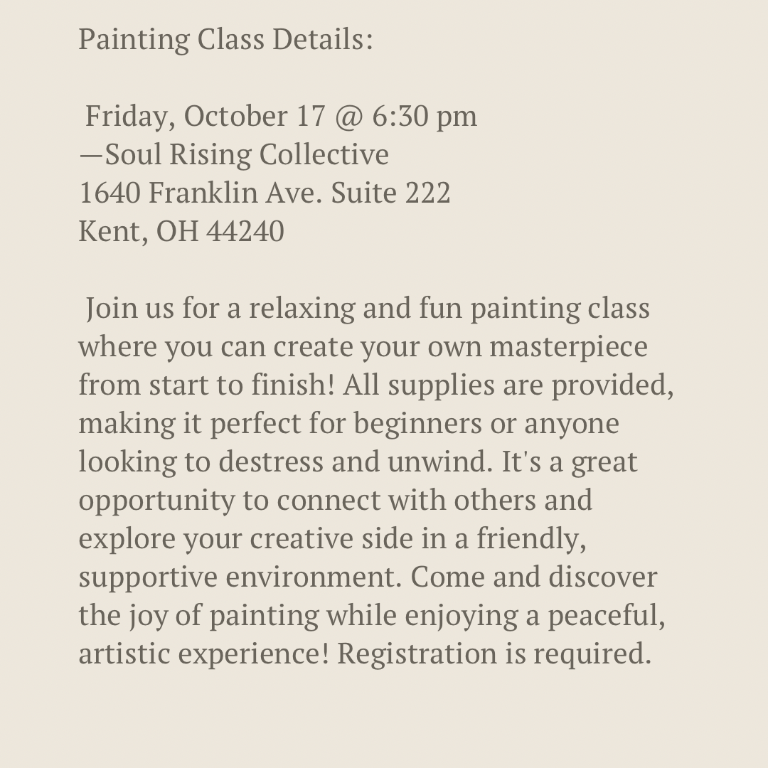 Paint With Me! Painting Class Friday, October 17