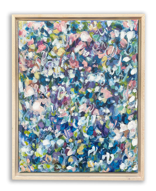 Garden at Dusk - Abstract Floral Painting - 12x15in