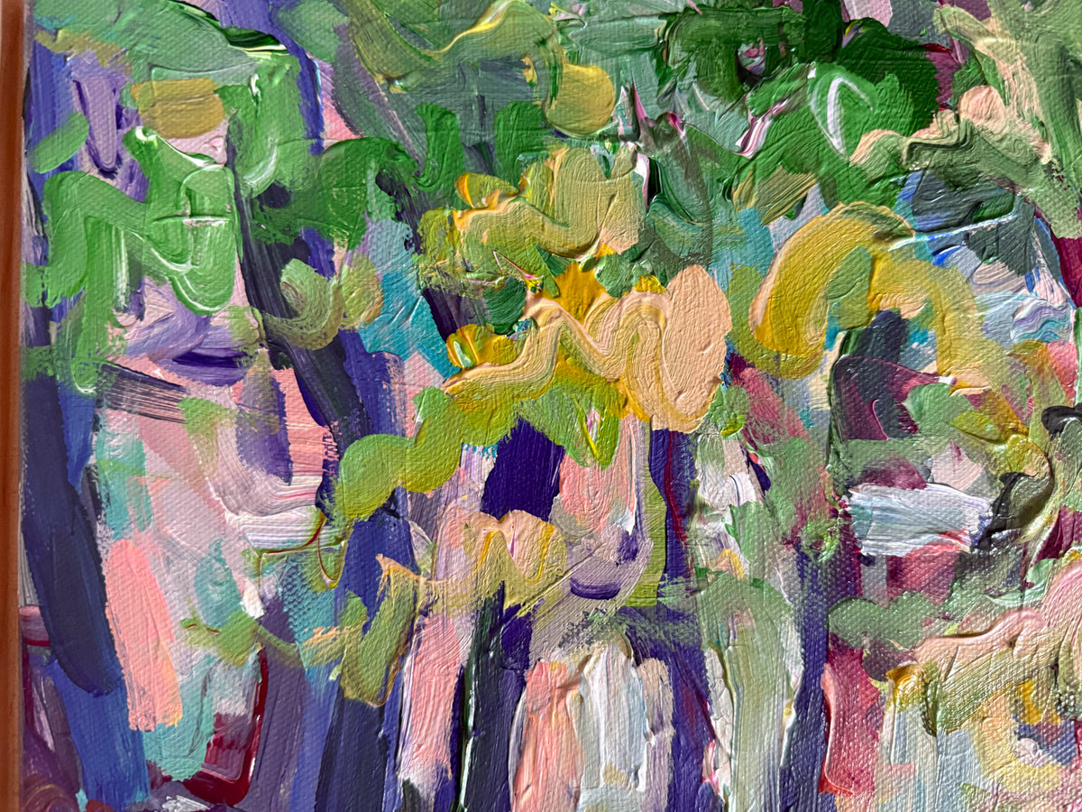 Colorful Light- Abstract Landscape Painting - 15x12 inches