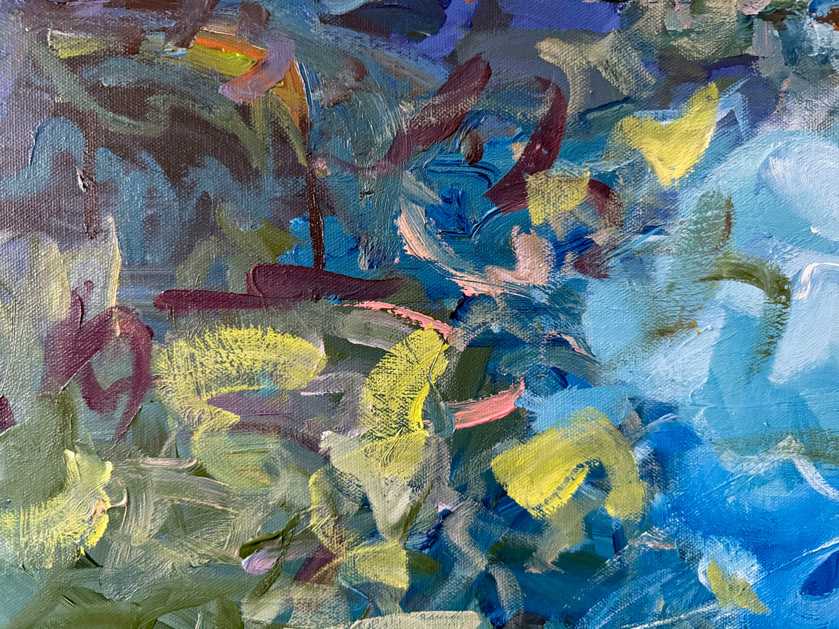 Wide Open - Abstract Landscape Painting - 31x25 inches
