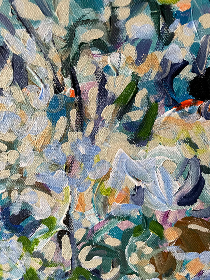 Blooming Wildly - Abstract Floral Painting 12x12in