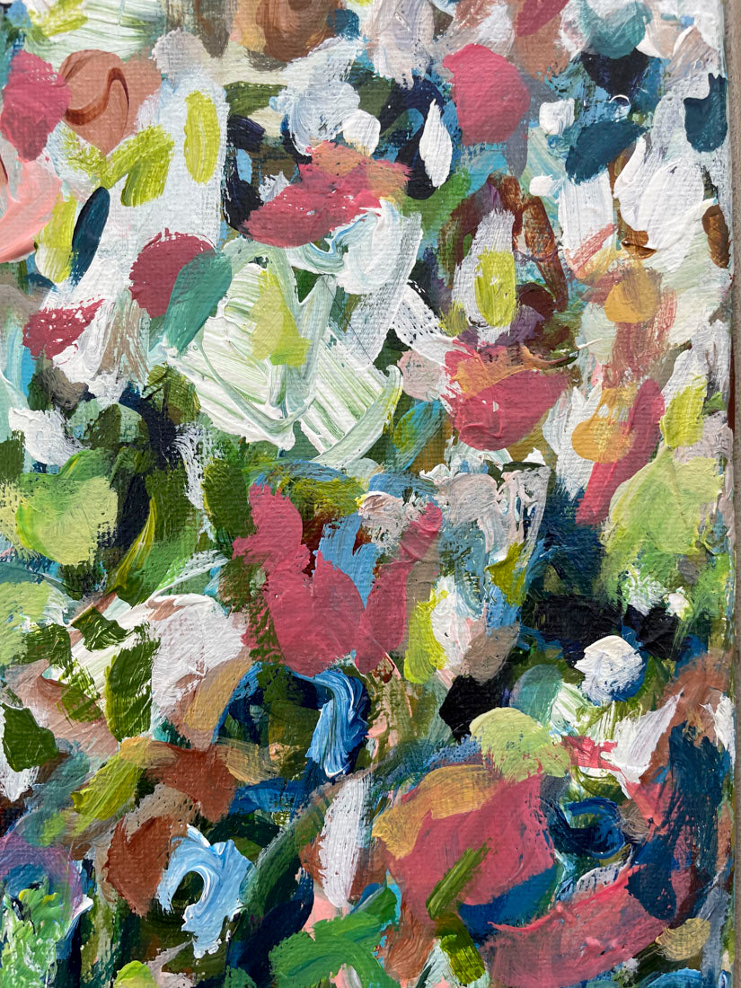 Free - Abstract Floral Painting - 12x15in