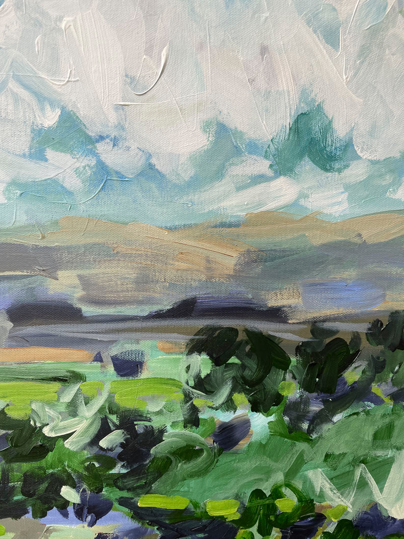 Up Above - Abstract Landscape Painting - 37x25in