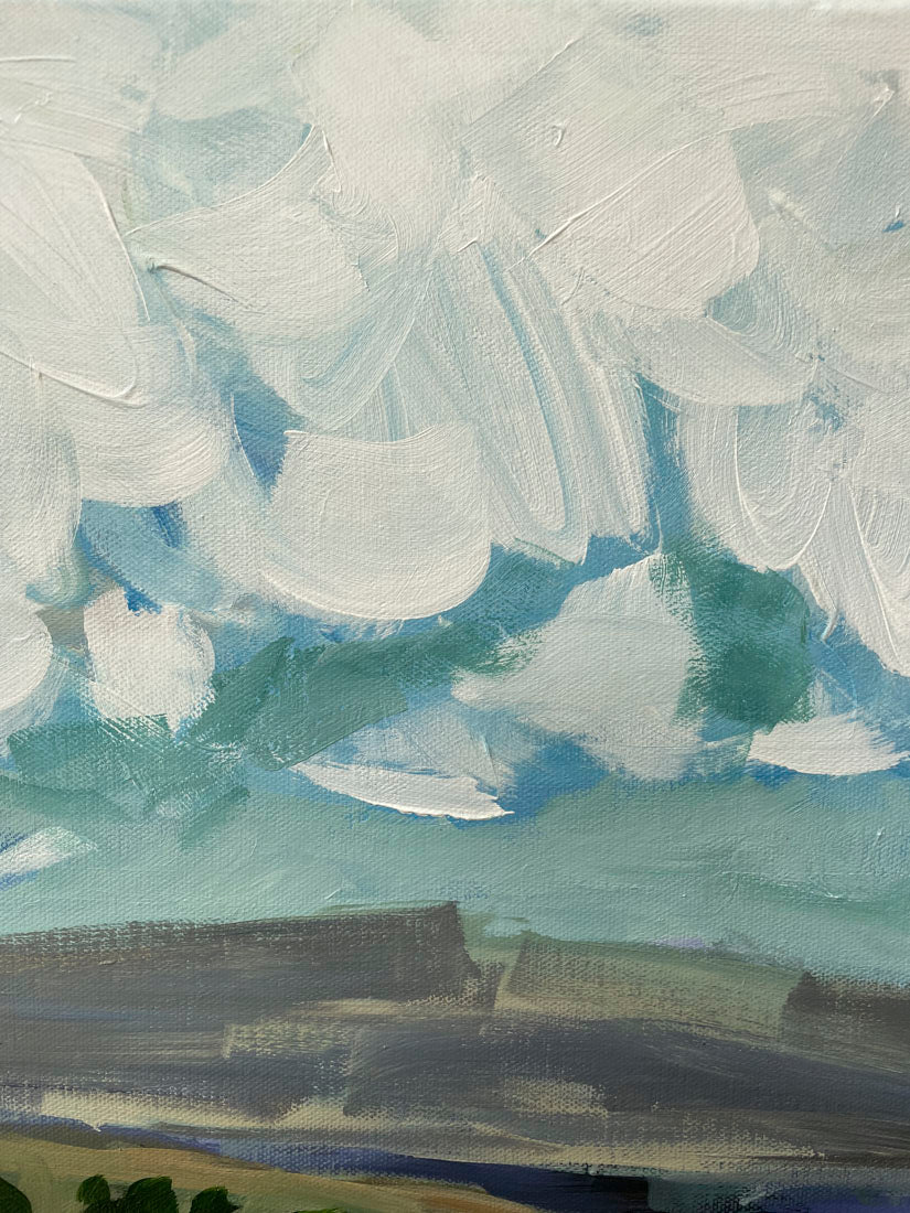 Up Above - Abstract Landscape Painting - 37x25in