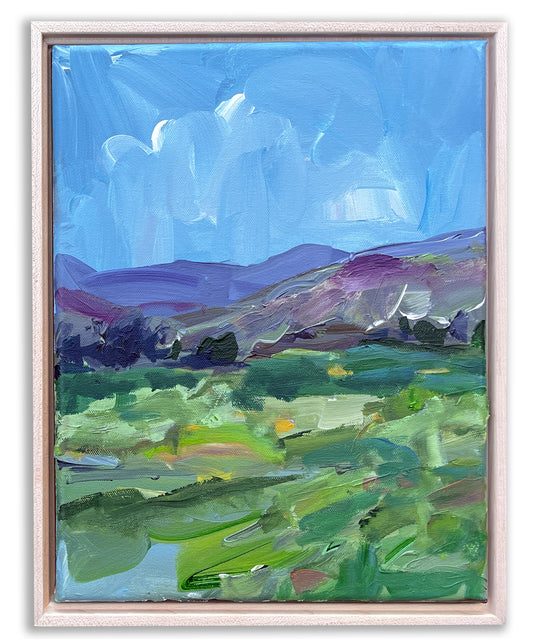 Land and Sky 2 - Abstract Landscape Painting - 12x15 inches