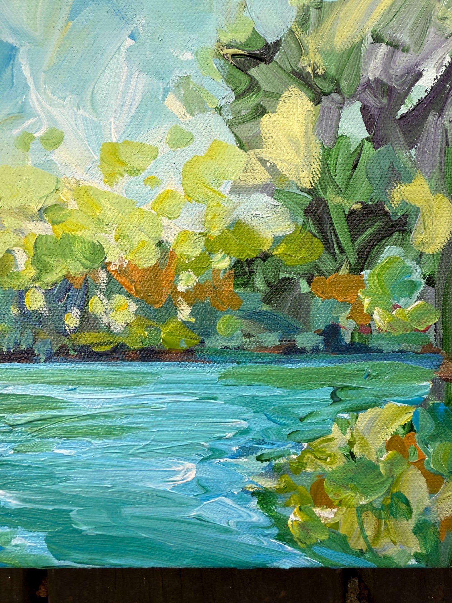 Late Summer Days - Abstract Floral Painting 12x12in