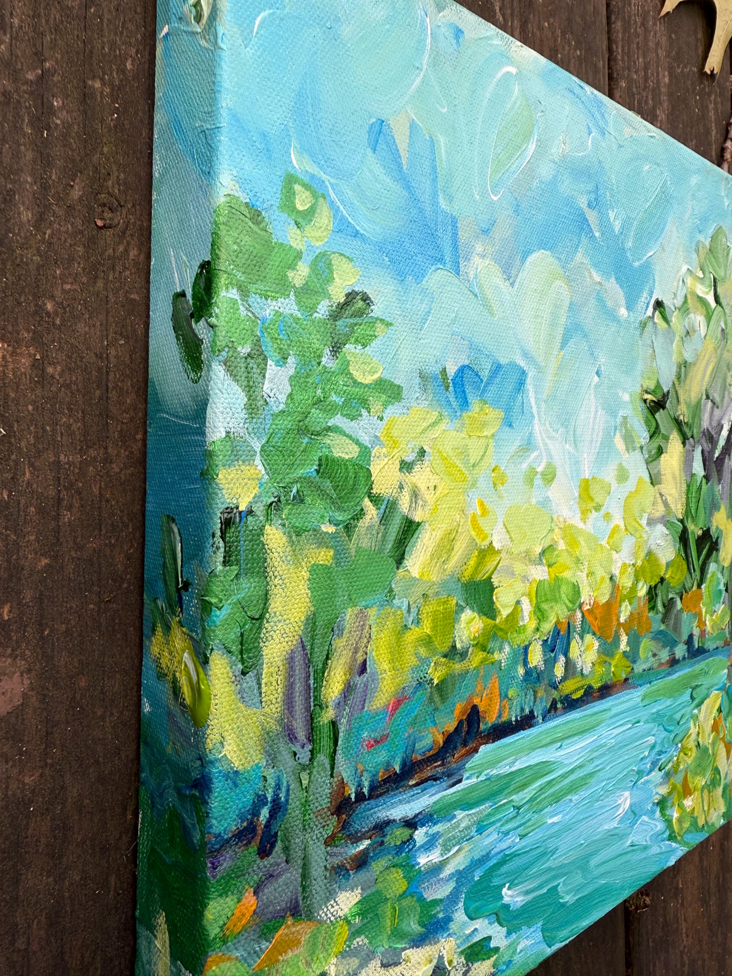Late Summer Days - Abstract Floral Painting 12x12in