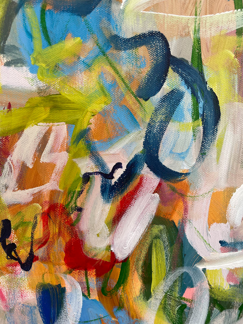 Letting Go - Abstract Landscape Painting - 31x31 inches