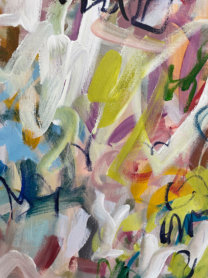Letting Go - Abstract Landscape Painting - 31x31 inches