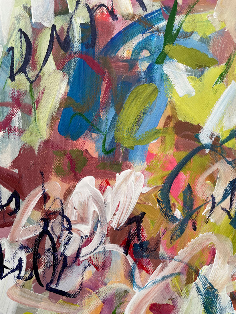 Letting Go - Abstract Landscape Painting - 31x31 inches