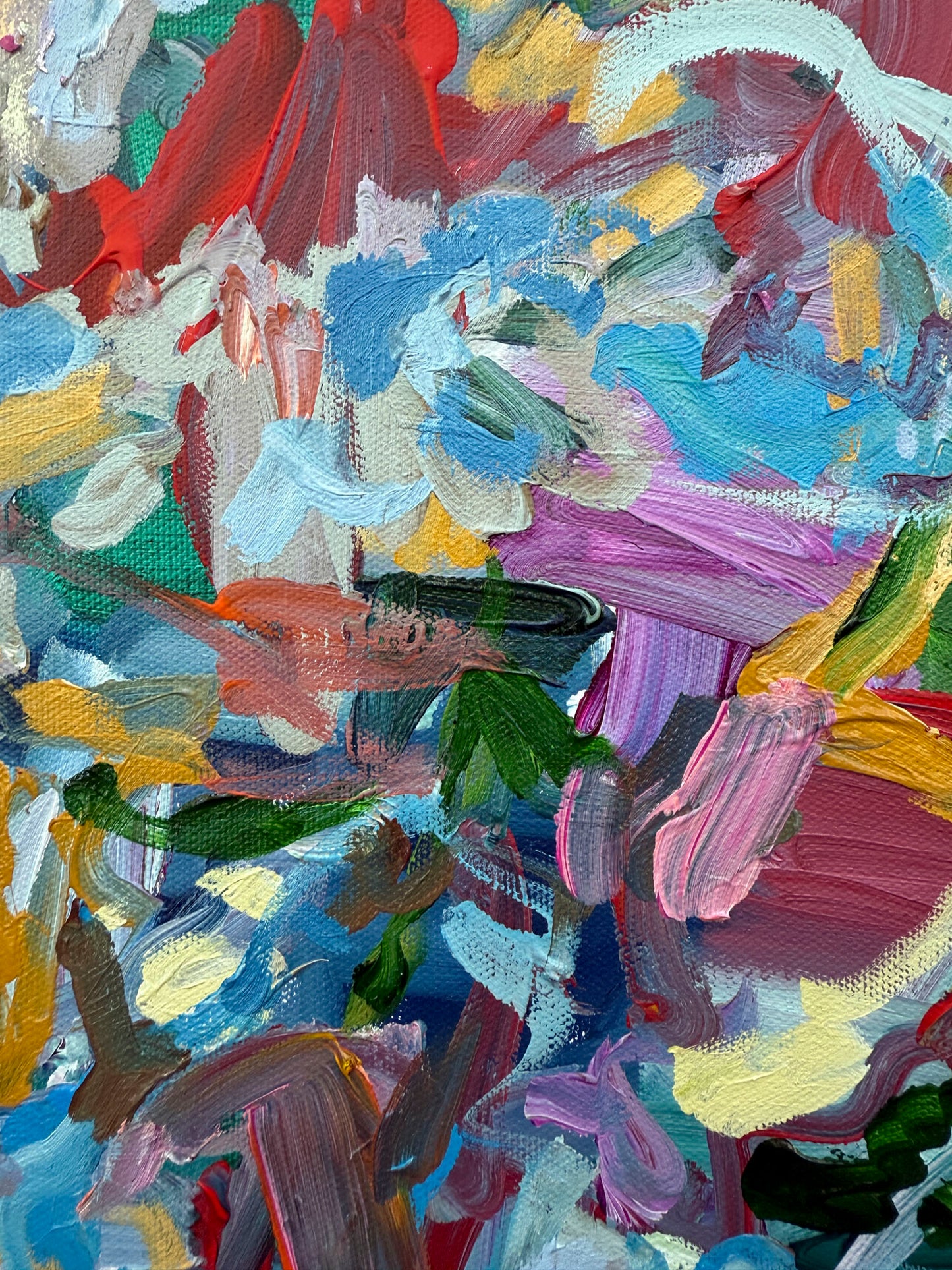Live In Color - Abstract Painting - 13x13 inches