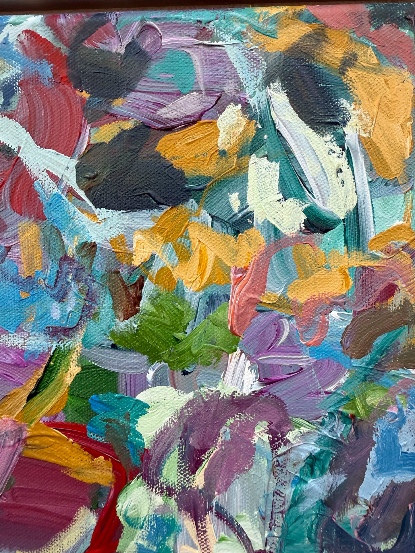 Live In Color - Abstract Painting - 13x13 inches