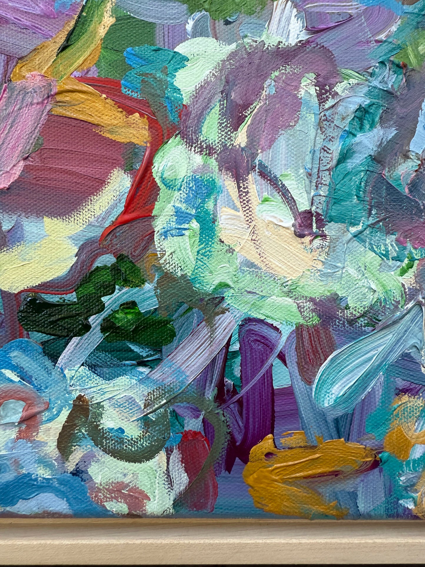 Live In Color - Abstract Painting - 13x13 inches