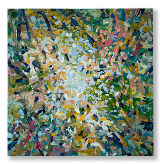 Looking Up - Abstract Landscape Painting - 24x24 inches