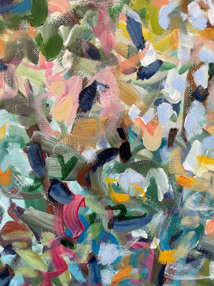 Looking Up - Abstract Landscape Painting - 24x24 inches