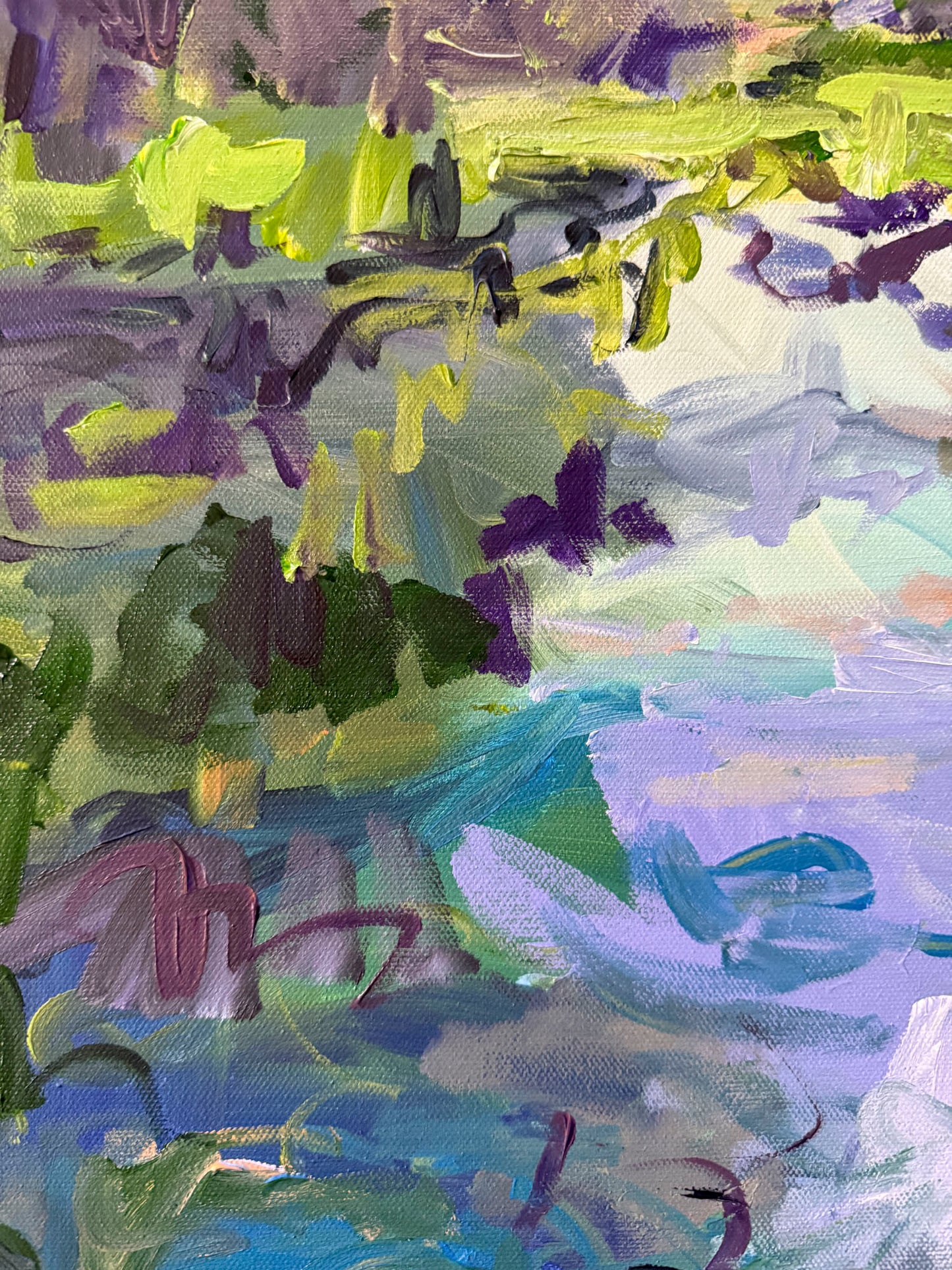 Moving With It - Abstract Landscape Painting - 25x25 inches