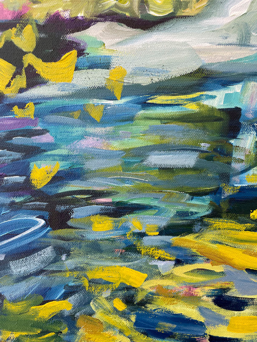 My Reflection - Abstract Landscape Painting - 25x25 inches