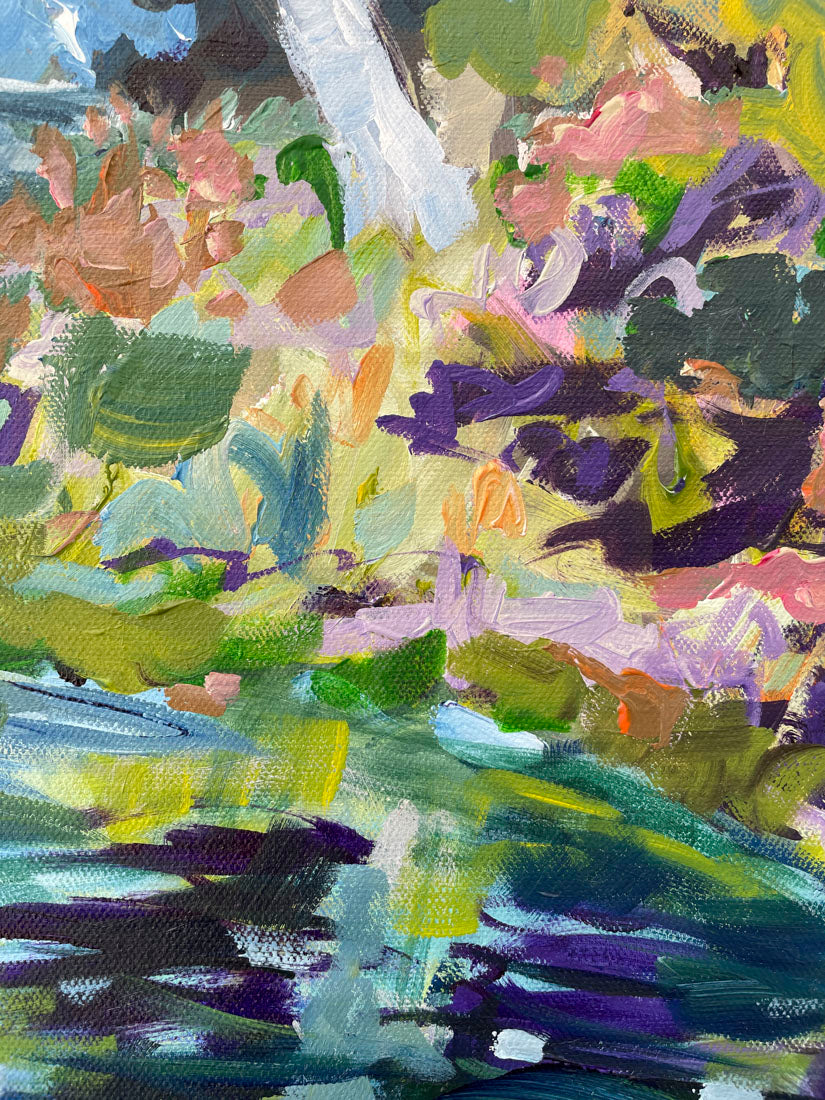 My Reflection - Abstract Landscape Painting - 25x25 inches