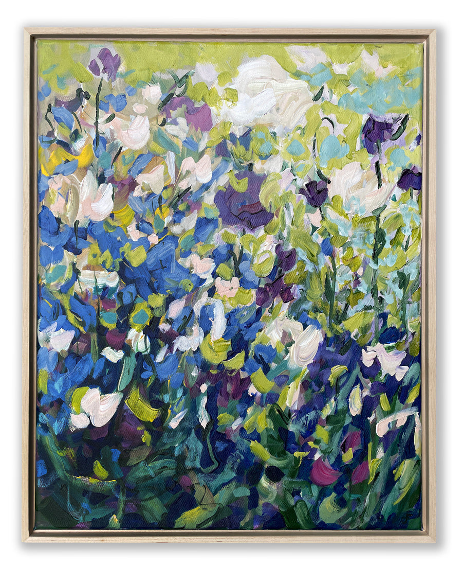 Mystic Garden - Abstract Floral Painting - 17x21 inches