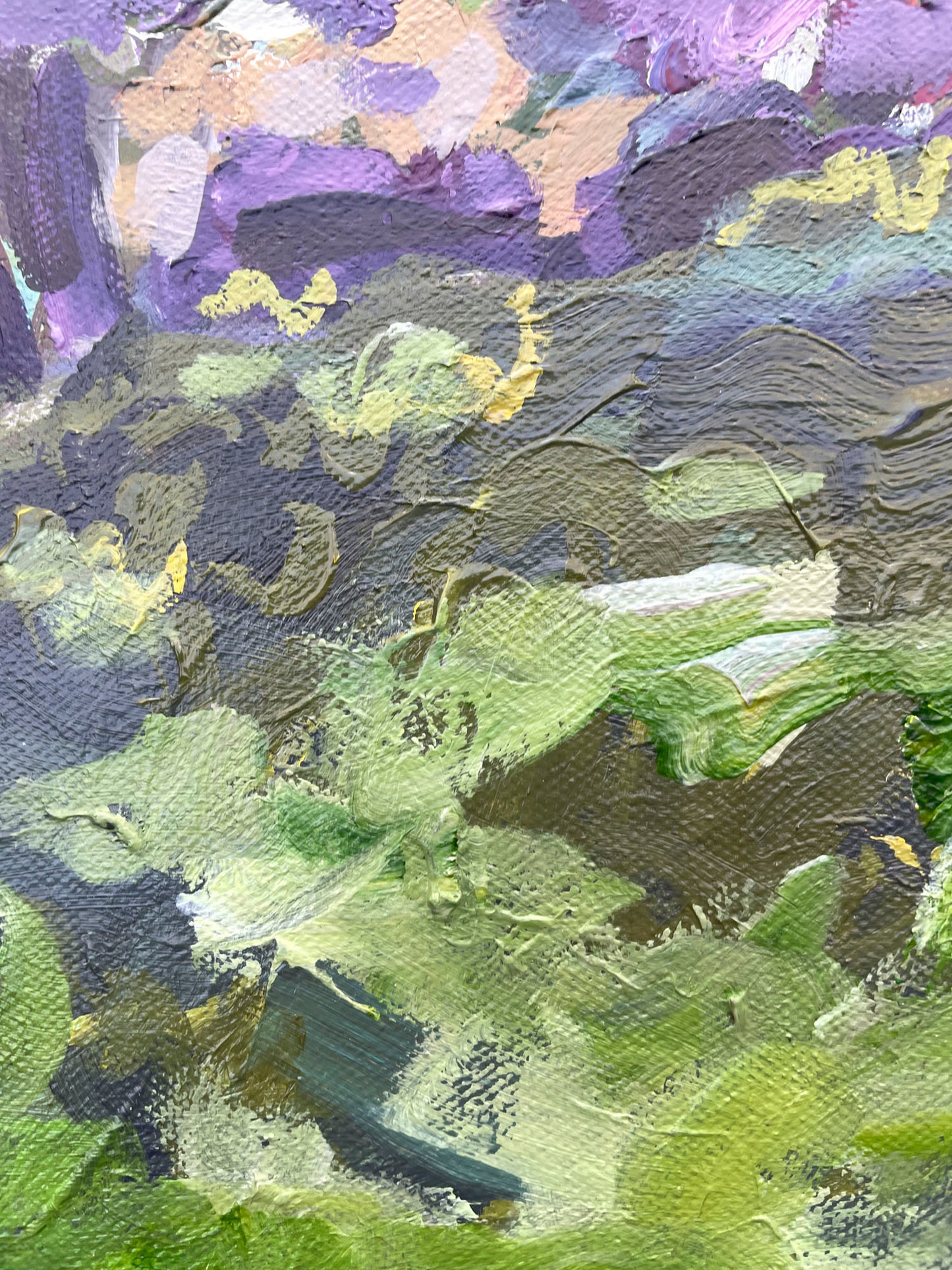 Purple Trees - Abstract Landscape Painting - 15x12 inches