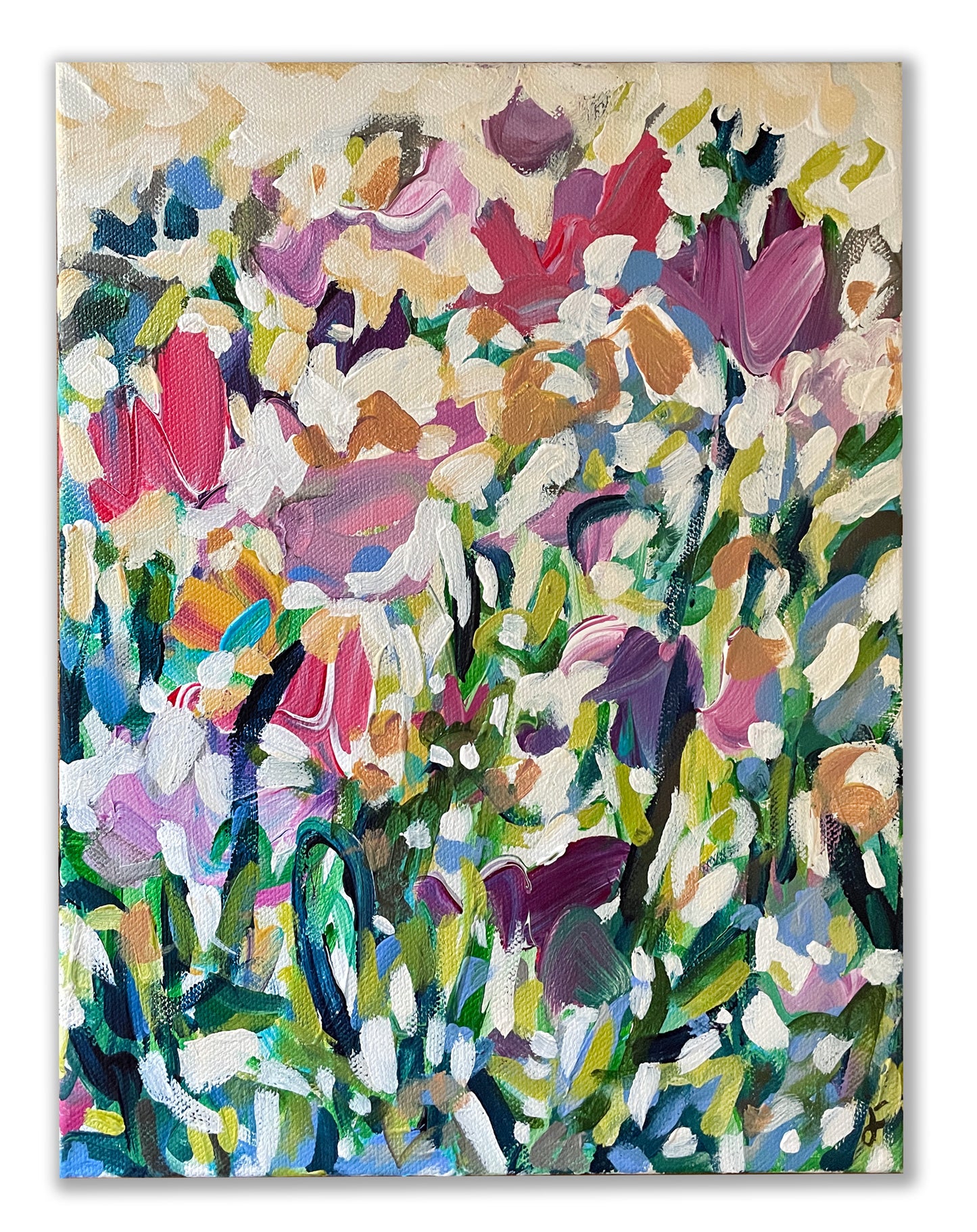 Spring Weather - Abstract Painting - 9x12 inches